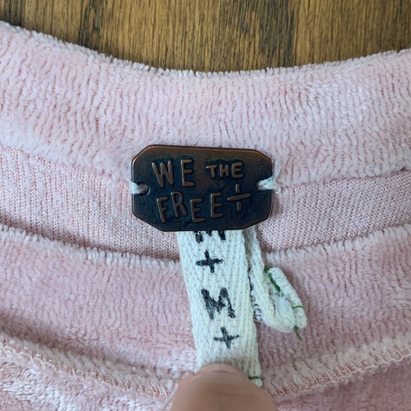 Free people Milan pink velvet top - Picture 5 of 6